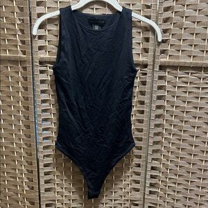 House of Harlow 1960 Black Sleeveless Bodysuit